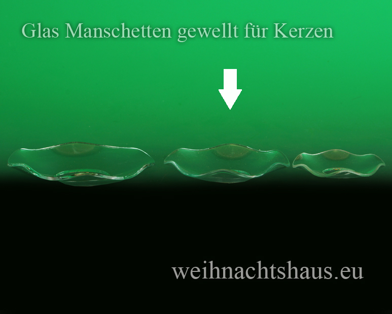 Glasmanschette für Kerzen Tropfschutz Wachskerten Manschette aus Glas