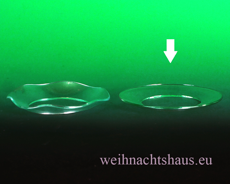 Glas-Manschette für Teelicht Lichtmanschette für Teelichte gewellt