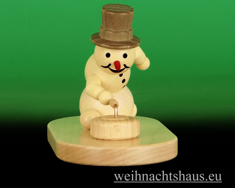 Seiffen Weihnachtshaus - .Kugelschneemann Curling mit Stein Wagner - Bild 2