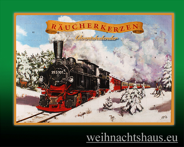 Adventskalender Räucherkerzenadventskalender Eisenbahn Kalender Räucherkerzen Wintereisenbahn