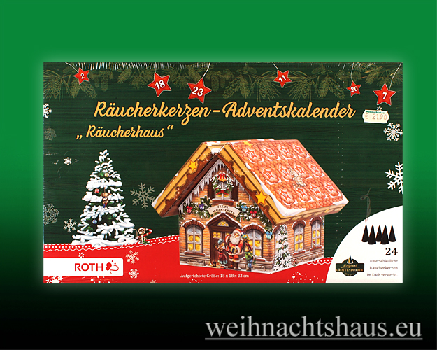 Räucherkerzen Kalender Räucherkerzenadventskalender mit Räucherkerzen Erzgebirge Crottendorf günstig kaufen