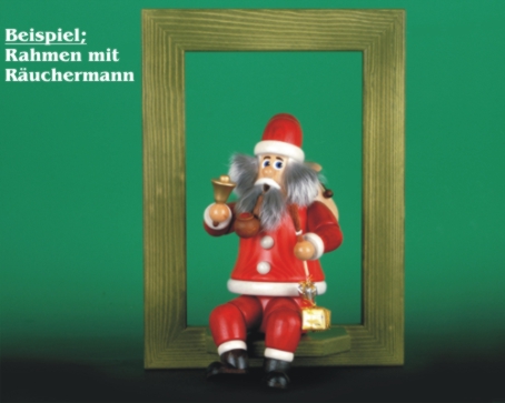 Seiffen Weihnachtshaus - <!--02-->Räuchermann sitzend Wichtel Weihnachtsmann - Bild 2