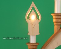 Aufstecker Kerze aus Holz für Schwibbogen Kerzenaufstecker Lichterbogen